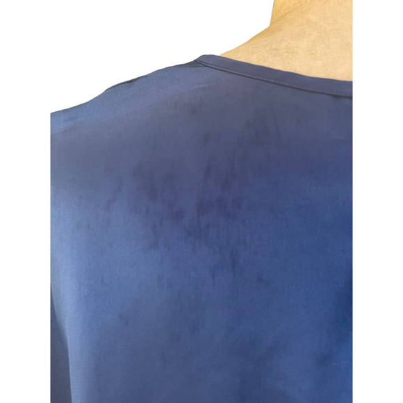 Vintage Christie & Jill Blue Short Sleeve Shirt Medium M - Picture 7 of 7